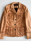 Vintage Tan Leather Safari Jacket Women’s(S)
