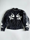 Frank Thomas Monster Face Leather & Textile Biker Jacket (Paded)(XL)