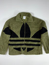 Adidas Originals Big Trefoil Sherpa Fleece Full Zip Jacket – (L)