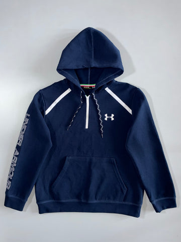 Under Armour Fleece Quarter-Zip Hoodie Navy Blue (M)