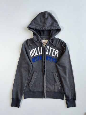 Hollister “Destroyers” Grey Zip-Up Hoodie (S)