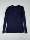 Lauren Ralph Lauren Navy Cable Knit Crewneck Sweater – Women's (S)