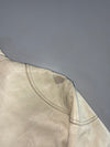 Vintage Belstaff Cream Genuine Leather 4-Pocket Motorcycle Field Jacket (L)