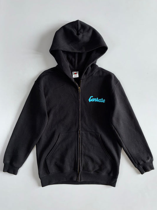 Cantate Black Embroidered Zip Hoodie (XS)