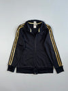 Vintage Y2K Adidas Gold 3-Stripe Track Jacket (S)