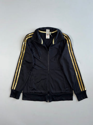 Vintage Y2K Adidas Gold 3-Stripe Track Jacket (S)