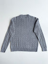 Chaps Cable-Knit Crewneck Sweater – Grey (L)