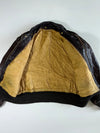 Vintage Schott Brown Leather Flight Bomber Jacket (XL/2XL)