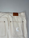 Vintage Karl Kani Ecru Cream Denim Jeans (W:32) (L:44)