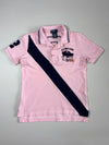 Polo Ralph Lauren Big Pony 1967 Flag Colorblock Polo Shirt – Pink/Navy(XXS)