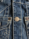 Vintage True Religion Jimmy Big T Denim Vest – Contrast Stitch | (XXS)