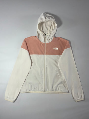 The North Face | Colorblock Hooded Windbreaker – Cream & Pink | (Women’s M)