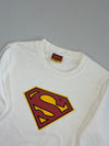 Superman x CACO White Crewneck Sweatshirt – Classic S Shield Logo (S)