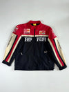 Ferrari F1 Racing Jacket with Embroidered Sponsor Patches,(XL)