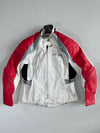 GRID Red White & Silver Leather Moto Racing Jacket (S)