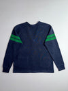 Nike Golf Dri-FIT Navy Zip Cardigan with Green Sleeve Stripes Women’s (L/XL)