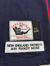 Mitchell & Ness New England Patriots #81 Randy Moss NFL Throwback Jersey – Navy (XL/2XL)