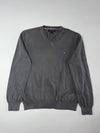 Tommy Hilfiger Big Flag Spellout Sweatshirt – Black – (XL)