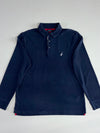 Nautica Navy Long Sleeve Polo Shirt (XL)