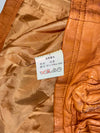 SHGT Tan Leather Utility Jacket with Cargo Pockets Women’s (S)