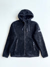 National Geographic Black Sherpa Fleece Zip-Up Hooded Jacket (L)