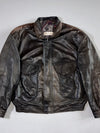 Romantica Vera Pelle Leather Jacket Patterned-Lining Bomber, Italian Leather (XL)