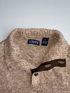 Chaps Beige Marled Knit Button Collar Sweater (XL)