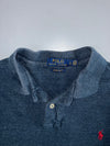 Polo Ralph Lauren Navy Marl Long Sleeve Polo Custom Slim Fit (M)