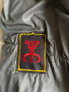 Puma Charcoal Grey Puffer Jacket – Burgundy Lined, Cargo Pockets (XL)