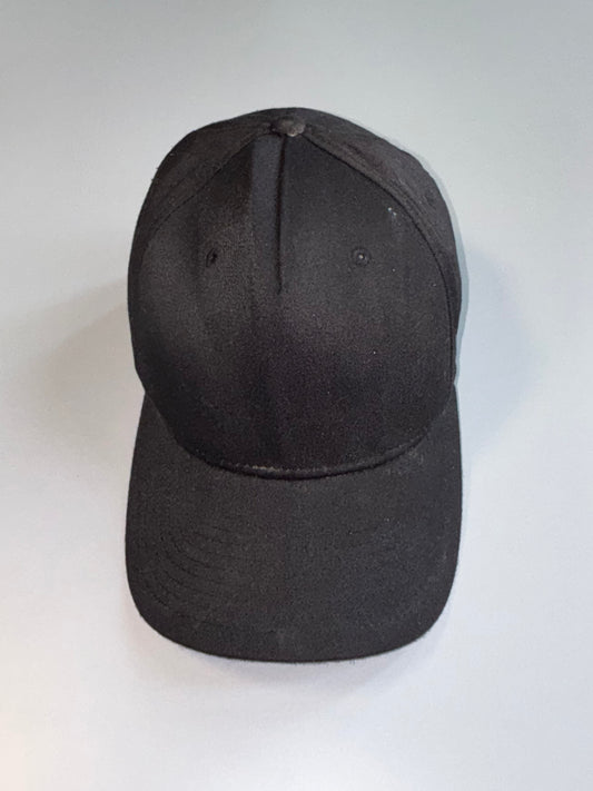 Vintage Plain Black Flexfit Stretch Cap (L/XL)
