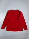 Fruit of the Loom Classic Valueweight Blank Long Sleeve Tee Red (XL)