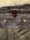 Vintage Redskins Leather Flight Bomber Jacket | Shearling Collar Detachable| G-1 Style (XL/2XL)