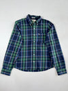 Vintage Abercrombie And Fitch Navy Green Plaid Shirt (M)
