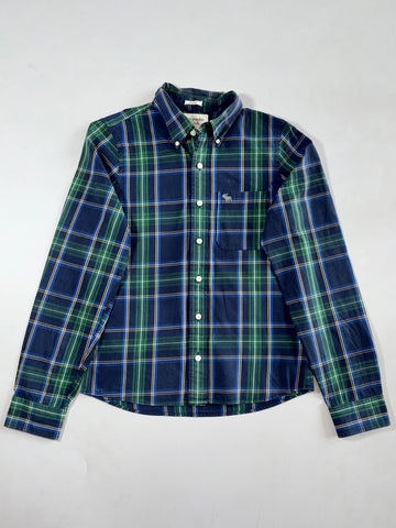 Vintage Abercrombie And Fitch Navy Green Plaid Shirt (M)