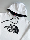 The North Face White Hoodie – Embroidered Half Dome Logo – (L)