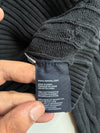 Tommy Hilfiger Black Cable Knit V-Neck Sweater (XS)