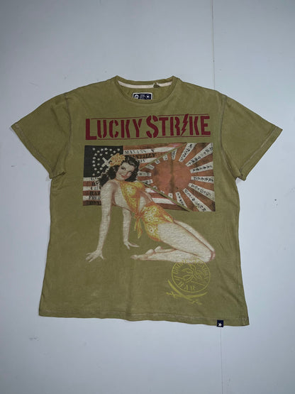 !                                                                        Rare Joe Browns Lucky strike Pin up tee (M)  (RARE FIND)