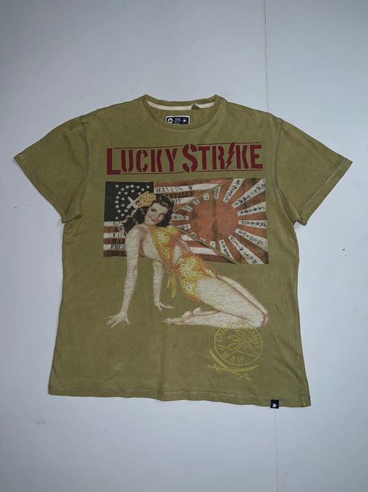 !                                                                        Rare Joe Browns Lucky strike Pin up tee (M)  (RARE FIND)