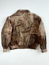 Vintage Brown Leather Jacket (2XL)