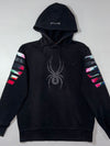 Spyder Black Hoodie w/ Multicolor Sleeve Stripes (M)