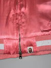 BAPE A Bathing Ape Shark Face WGM Double Zip Pink  Sukajan Bomber Jacket (M)