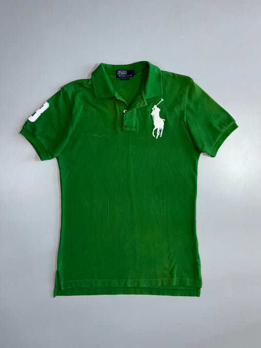 Polo Ralph Lauren Big Pony Polo Shirt #3 Sleeve Patch White Pony Green (M)