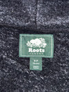 Roots Canada Heather Grey Zip-Up Hoodie with Beaver Logo & Charcoal Lined Hood (M)