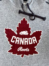 Roots Canada Maple Leaf Grey Hoodie — Made in Canada (L)