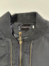 Damoto Black Bomber Jacket – Embroidered Sleeves & Studs | (XL)
