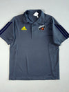 Vintage Adidas Grey Climalite Rugby Polo Shirt (L)