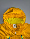 Adidas Climaproof Yellow & Neon Teal Accent Hooded Windbreaker Rain Jacket (L)