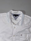 Tommy Hilfiger White Textured Stripe Button-Up Shirt (XL)