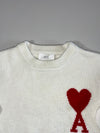 Ami Paris Ami de Coeur Logo Cream Wool Sweater(L)