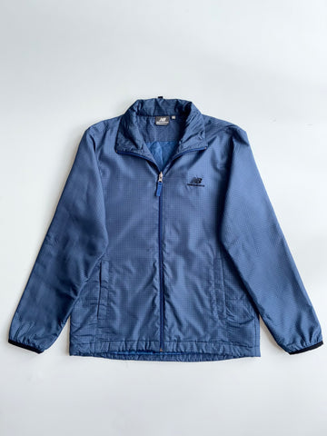 New Balance Navy Grid Check Windbreaker – Padded Lining | (M)